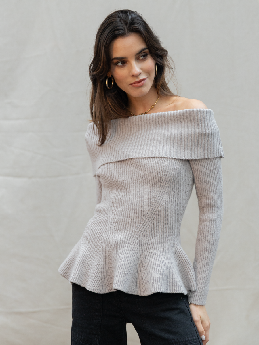 GREY ADELA SWEATER