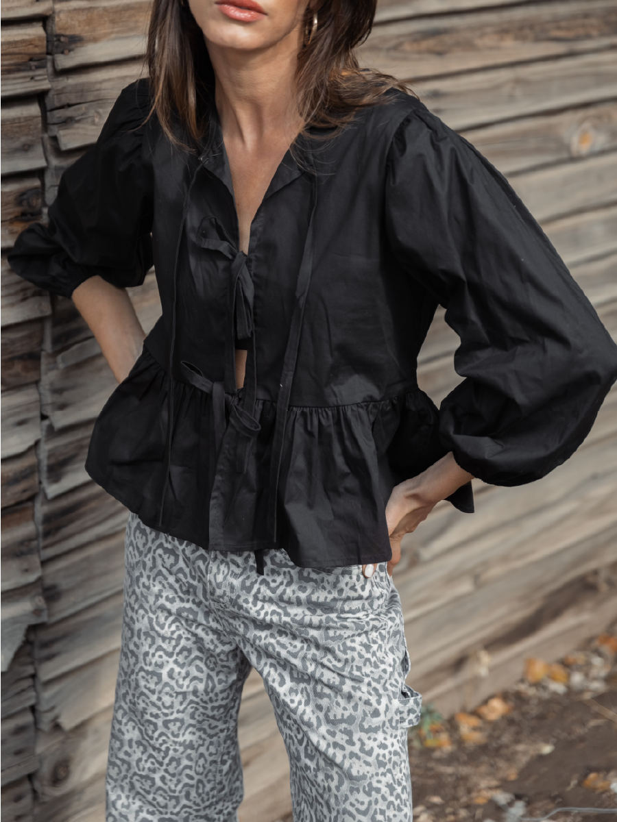 BLACK KIRA BLOUSE